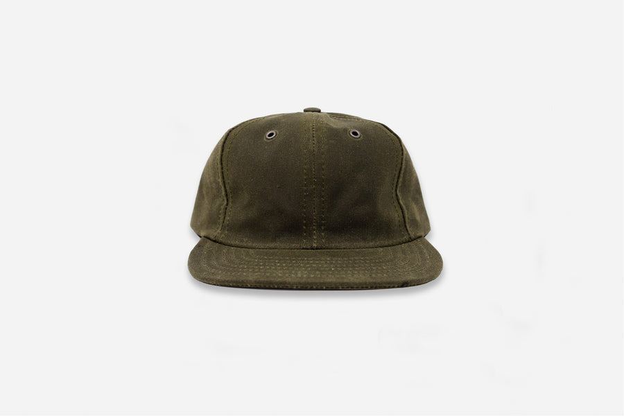 Waxed Canvas Baseball Cap ~ Olive