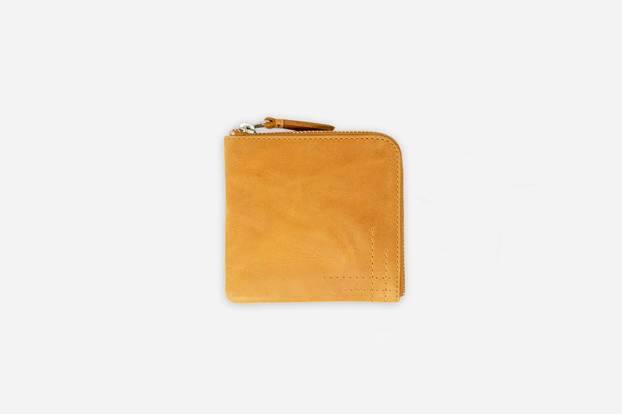 Zip Wallet ~ Natural Cowhide