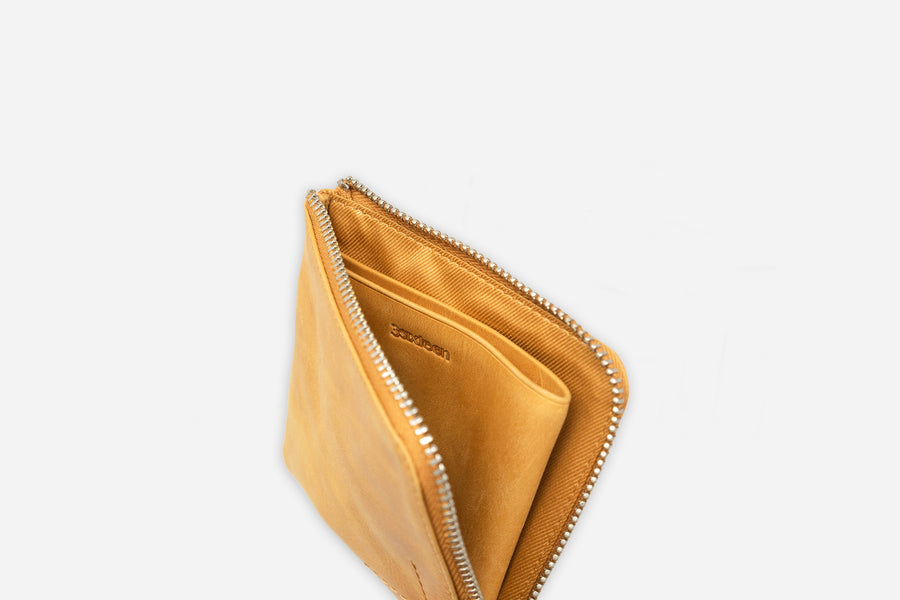 Zip Wallet ~ Natural Cowhide