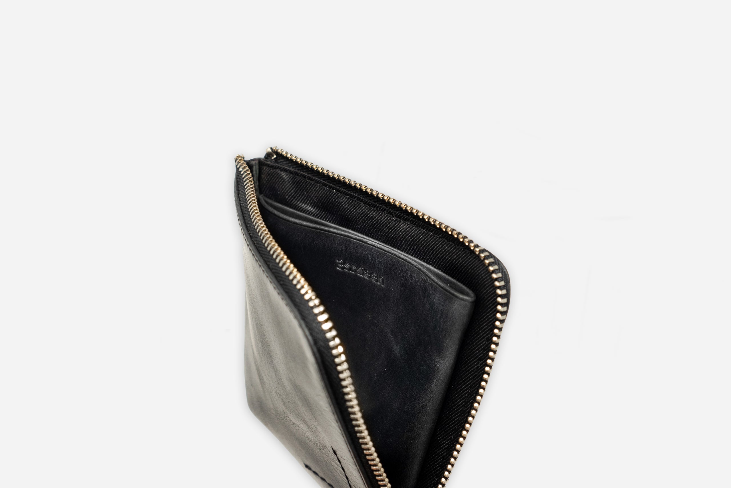Zip Wallet ~ Black Cowhide – 3sixteen