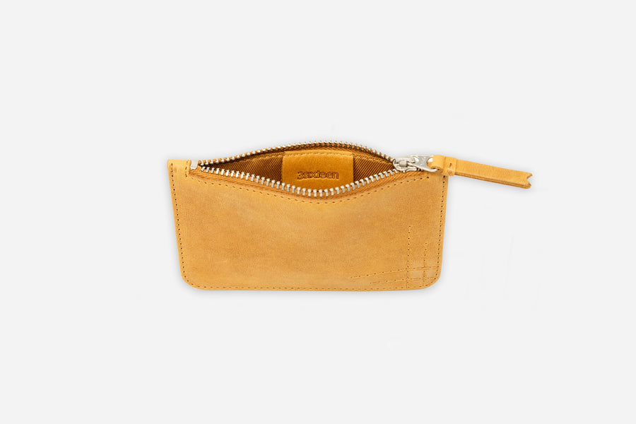 Zip Pouch ~ Natural Cowhide