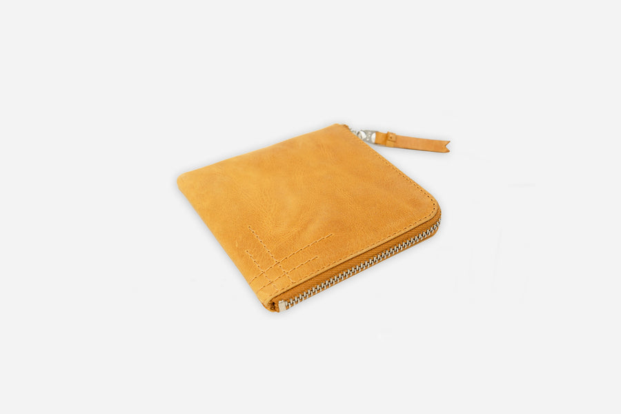Zip Wallet ~ Natural Cowhide